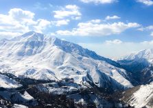 Snowy mountains in Iran