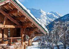 Lovely exterior shot of stand-alone catered chalet